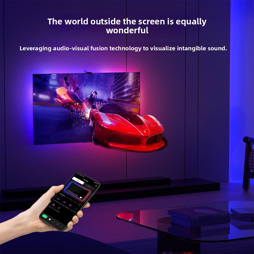 RGB LED TV Backlight Strip | Bluetooth Sync, Ambient Bias Lighting for Any TV