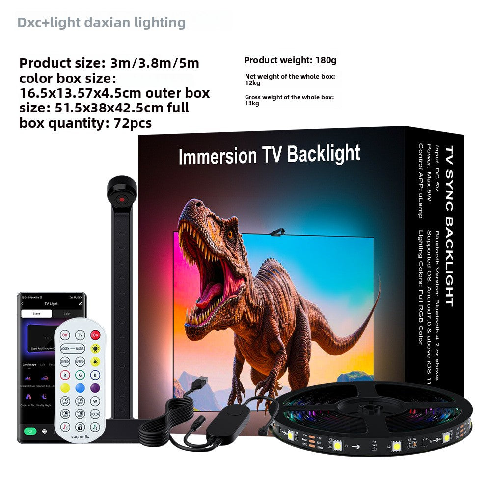 RGB LED TV Backlight Strip | Bluetooth Sync, Ambient Bias Lighting for Any TV