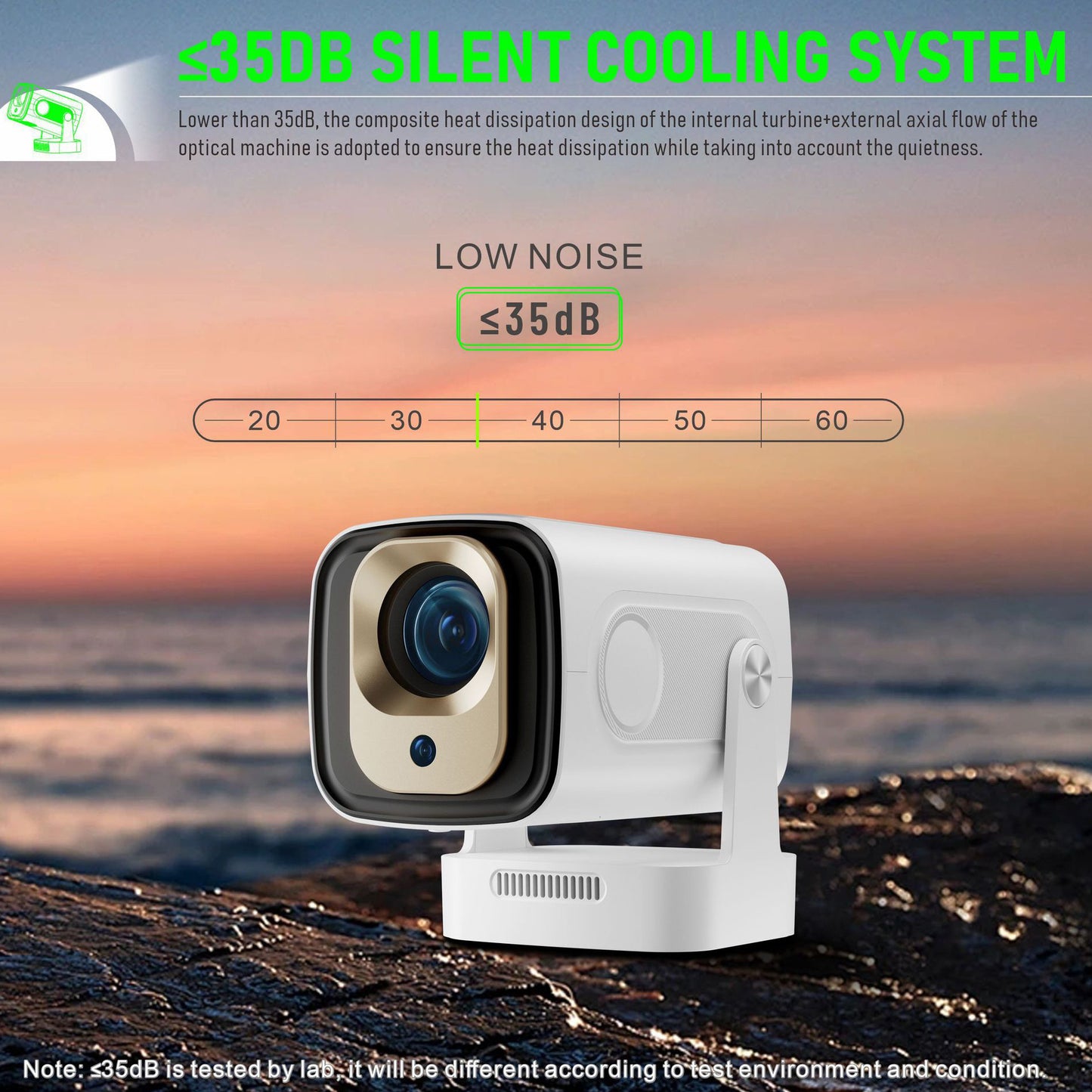 Portable Mini Projector 4K | Autofocus, 1080P HD, Indoor & Outdoor