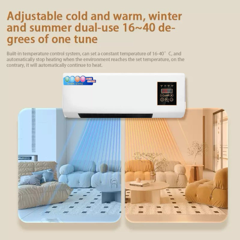 Wall-Mounted Space Heater & Fan | Dual Function, Bathroom & Bedroom Safe