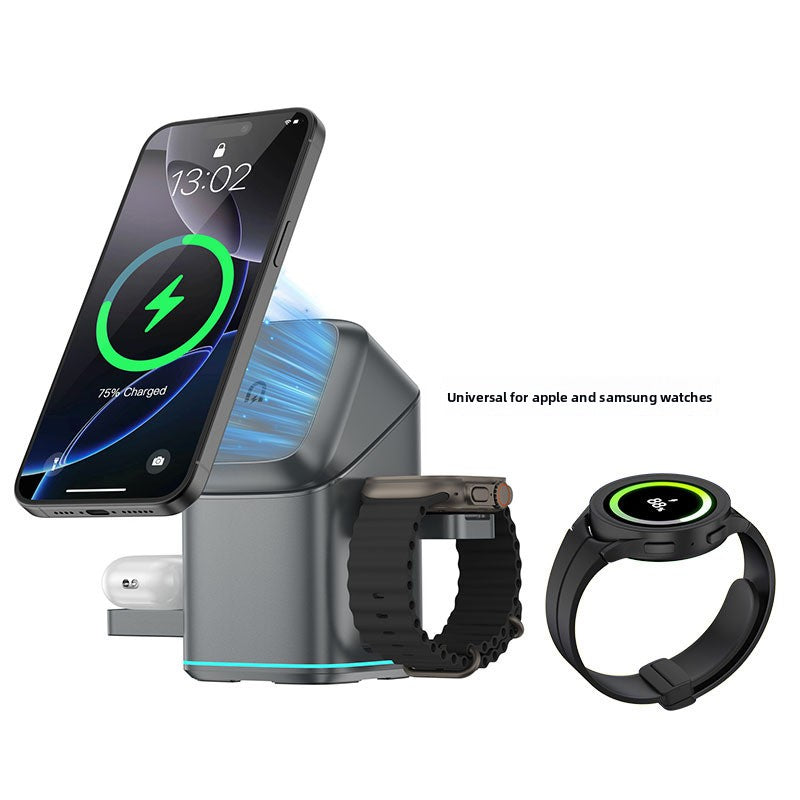 Qi2 Certified 3-in-1 Magnetic Wireless Charger | iPhone, AirPods & Apple Watch