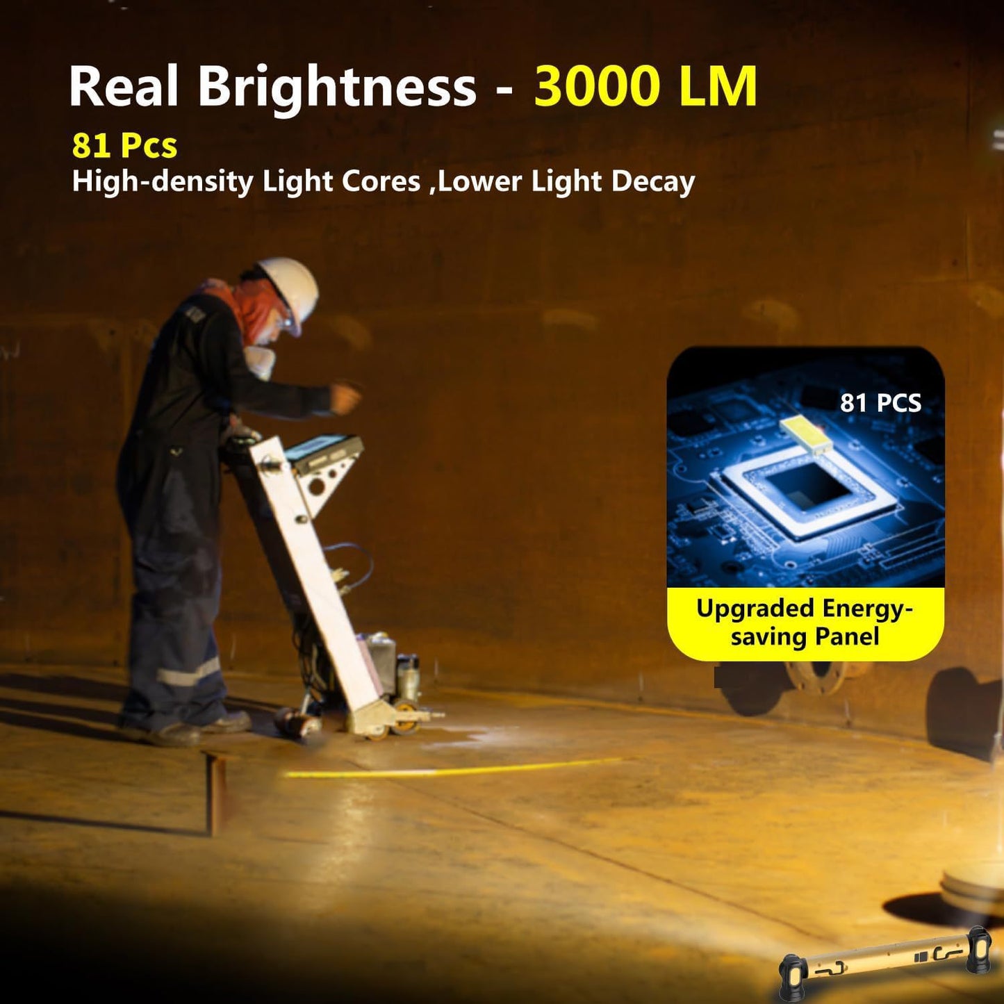 Magnetic LED Camping Work Light | Rechargeable, Portable, Waterproof